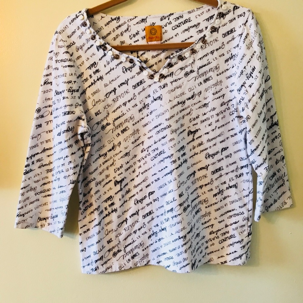 Ruby Rd Tunic Black & White